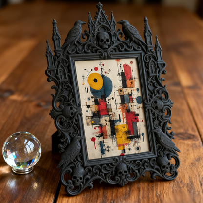 Gothic Dark Frame | Pub Wall Corner Photo Prop, Dual-use, Waterproof Plastic