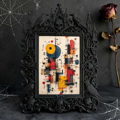 Gothic Dark Frame | Pub Wall Corner Photo Prop, Dual-use, Waterproof Plastic