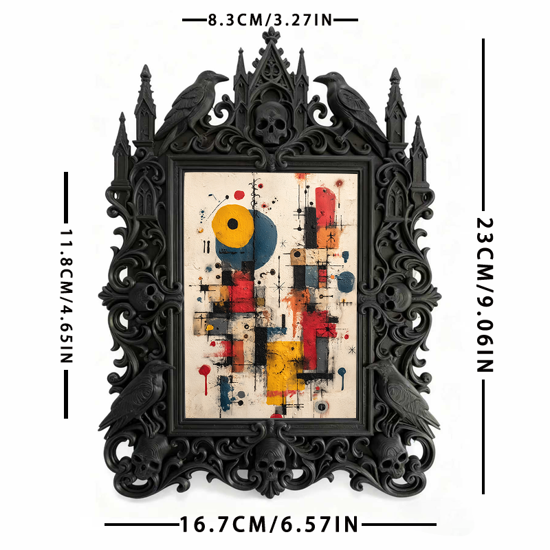 Gothic Dark Frame | Pub Wall Corner Photo Prop, Dual-use, Waterproof Plastic