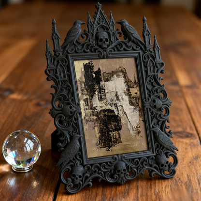Gothic Dark Frame | Gothic Bar Booth Decor, Photo Ornament, Wall/Tabletop, Waterproof Plastic