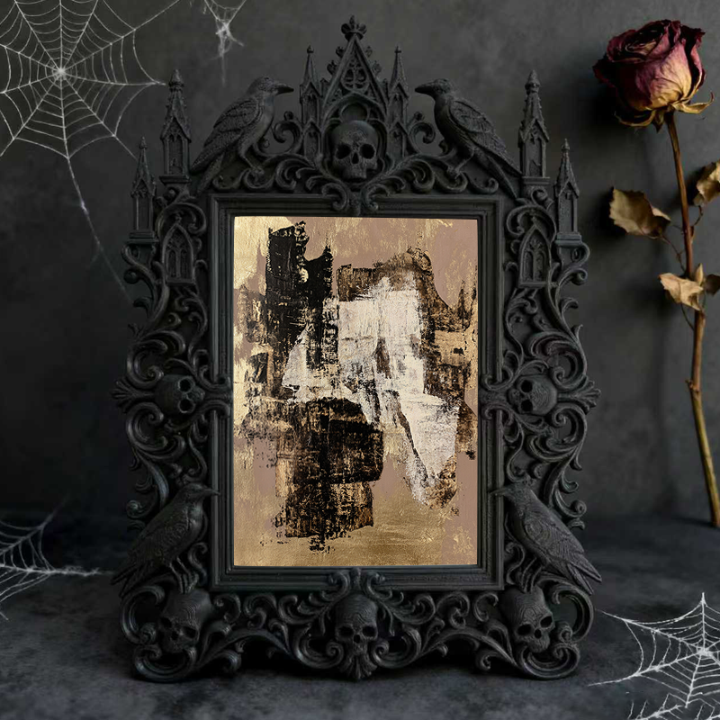 Gothic Dark Frame | Gothic Bar Booth Decor, Photo Ornament, Wall/Tabletop, Waterproof Plastic