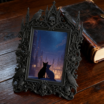 Gothic Dark Frame | Bar Entrance Corner Decor, Photo Frame, Waterproof Plastic