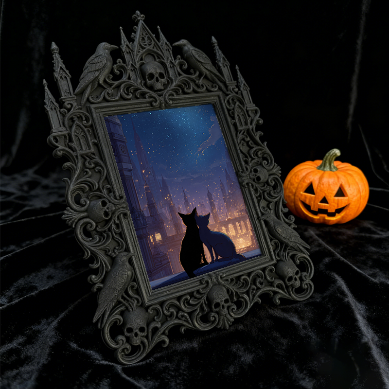 Gothic Dark Frame | Bar Entrance Corner Decor, Photo Frame, Waterproof Plastic