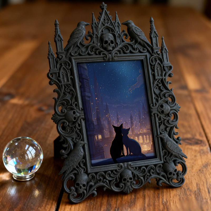 Gothic Dark Frame | Bar Entrance Corner Decor, Photo Frame, Waterproof Plastic