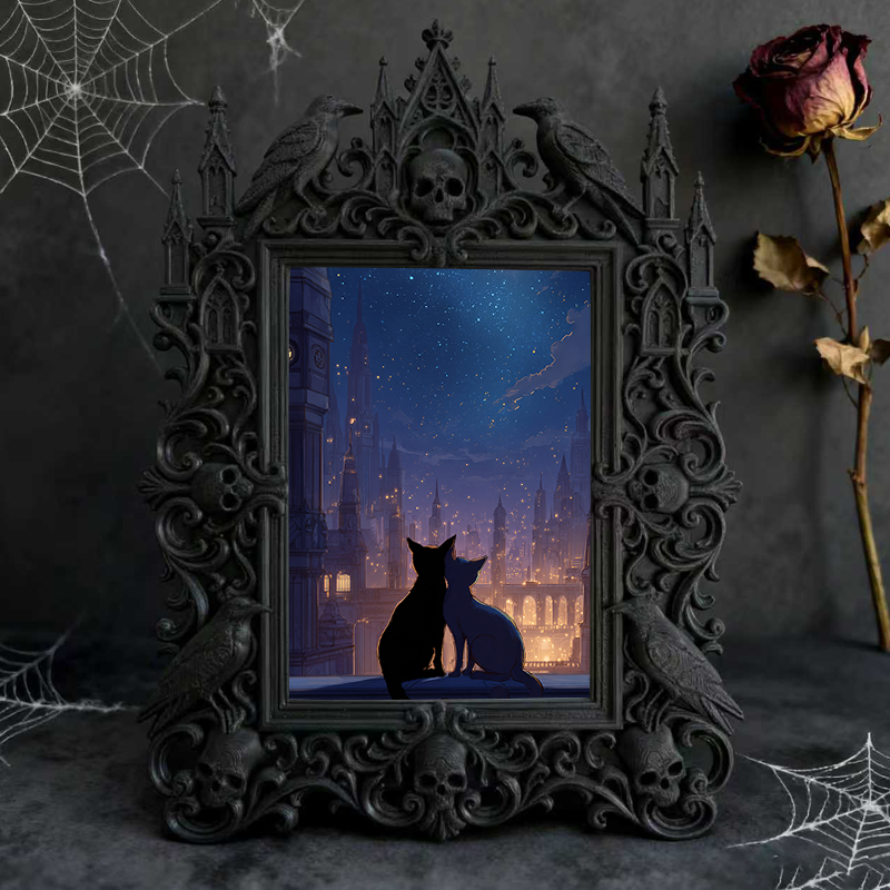Gothic Dark Frame | Bar Entrance Corner Decor, Photo Frame, Waterproof Plastic