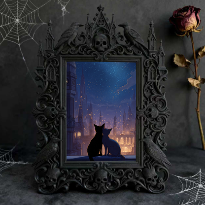 Gothic Dark Frame | Bar Entrance Corner Decor, Photo Frame, Waterproof Plastic