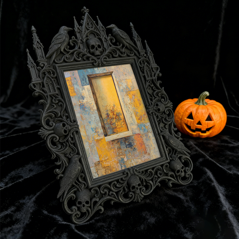Gothic Dark Frame | Punk Pub Photo Display, Dual-use Wall/Desktop, Waterproof Plastic
