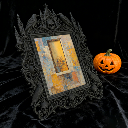 Gothic Dark Frame | Punk Pub Photo Display, Dual-use Wall/Desktop, Waterproof Plastic