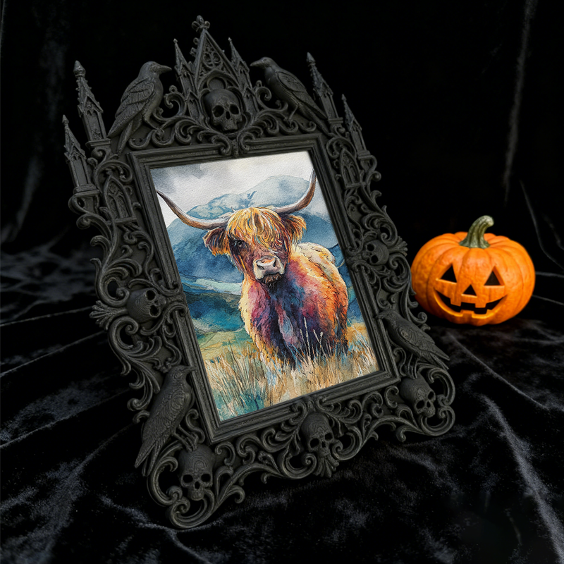 Gothic Dark Frame | Speakeasy Lounge Photo Frame, Waterproof Plastic Decor