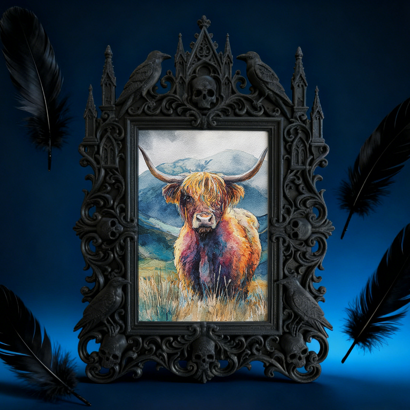 Gothic Dark Frame | Speakeasy Lounge Photo Frame, Waterproof Plastic Decor