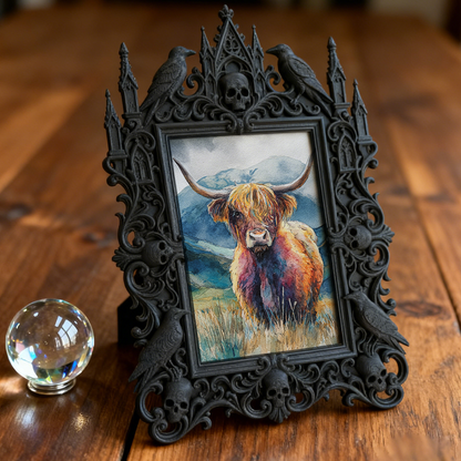 Gothic Dark Frame | Speakeasy Lounge Photo Frame, Waterproof Plastic Decor