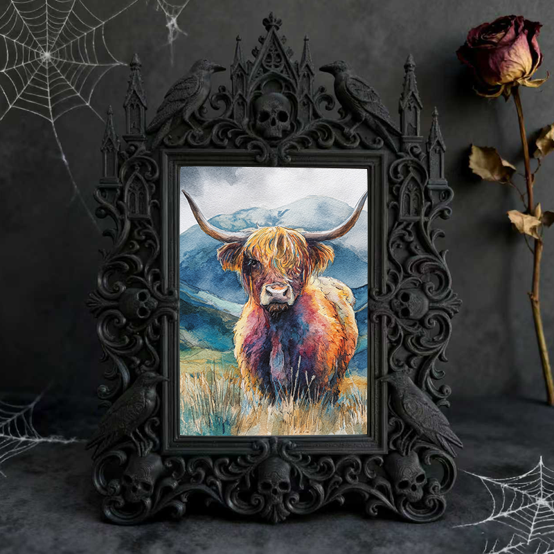 Gothic Dark Frame | Speakeasy Lounge Photo Frame, Waterproof Plastic Decor