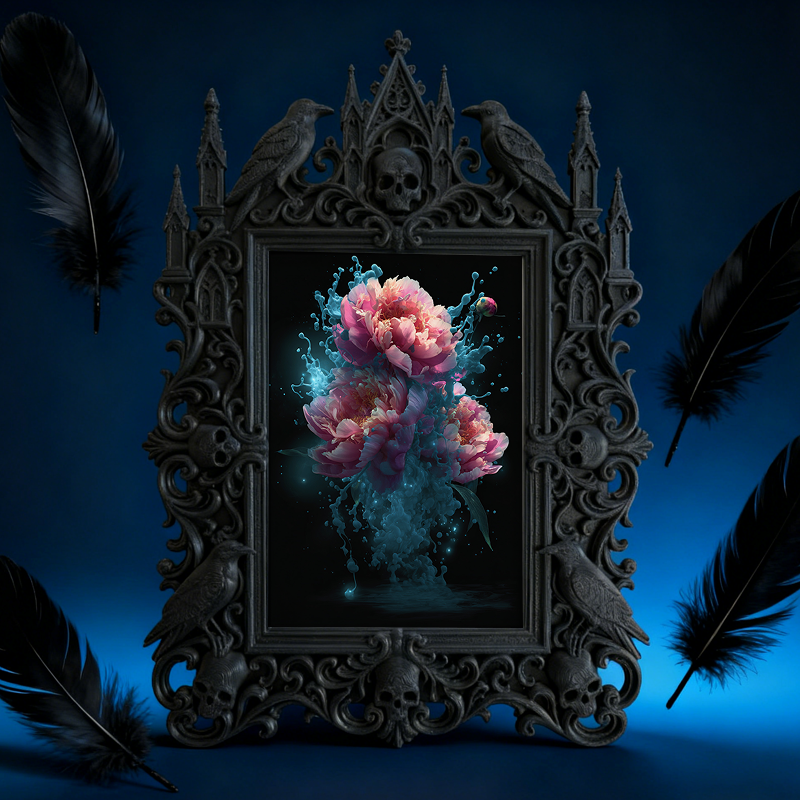 Gothic Dark Frame | Bar VIP Area Decor, Photo Ornament, Waterproof Plastic Frame