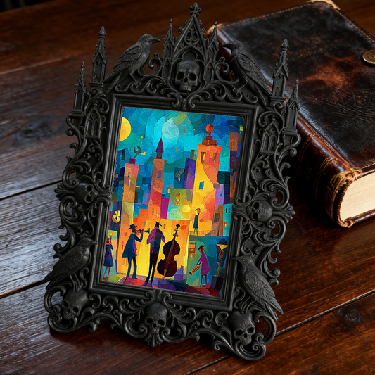 Gothic Dark Frame | Vampire Bar Shelf Photo Frame, Dual-use, Waterproof Plastic