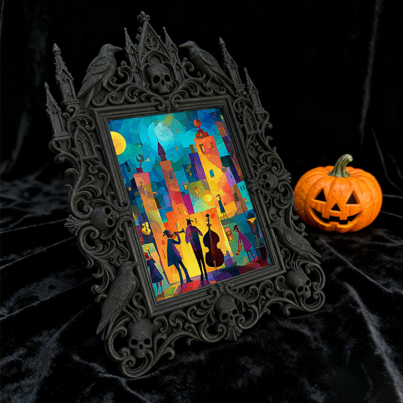 Gothic Dark Frame | Vampire Bar Shelf Photo Frame, Dual-use, Waterproof Plastic