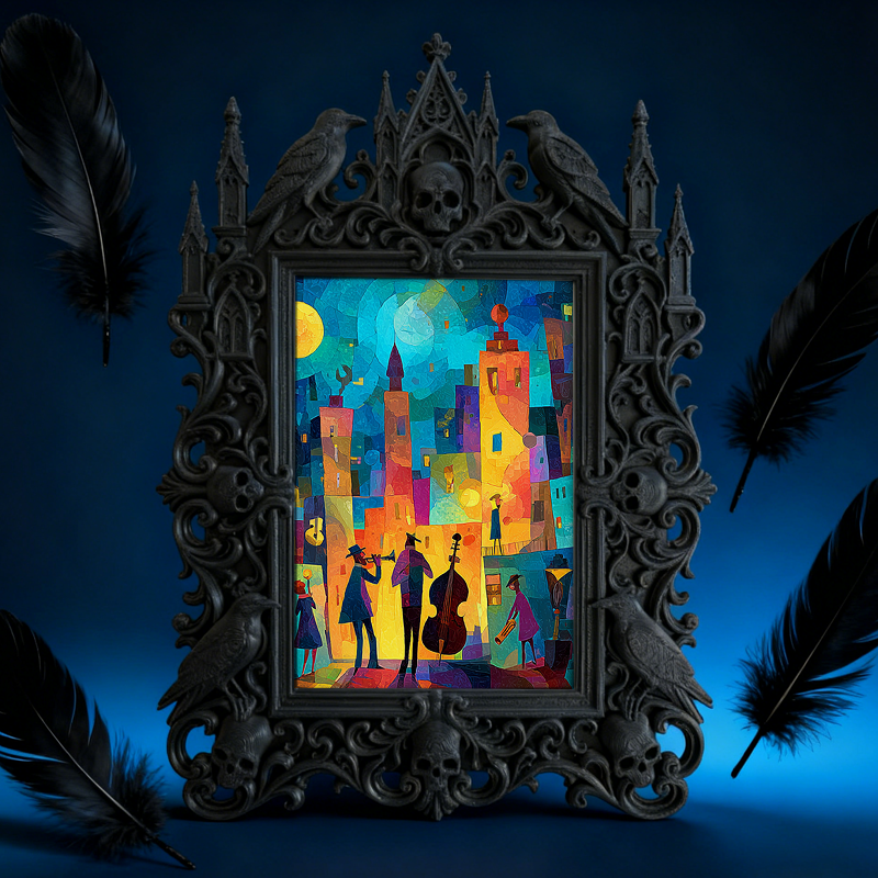 Gothic Dark Frame | Vampire Bar Shelf Photo Frame, Dual-use, Waterproof Plastic