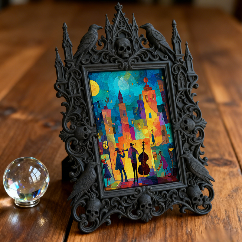 Gothic Dark Frame | Vampire Bar Shelf Photo Frame, Dual-use, Waterproof Plastic