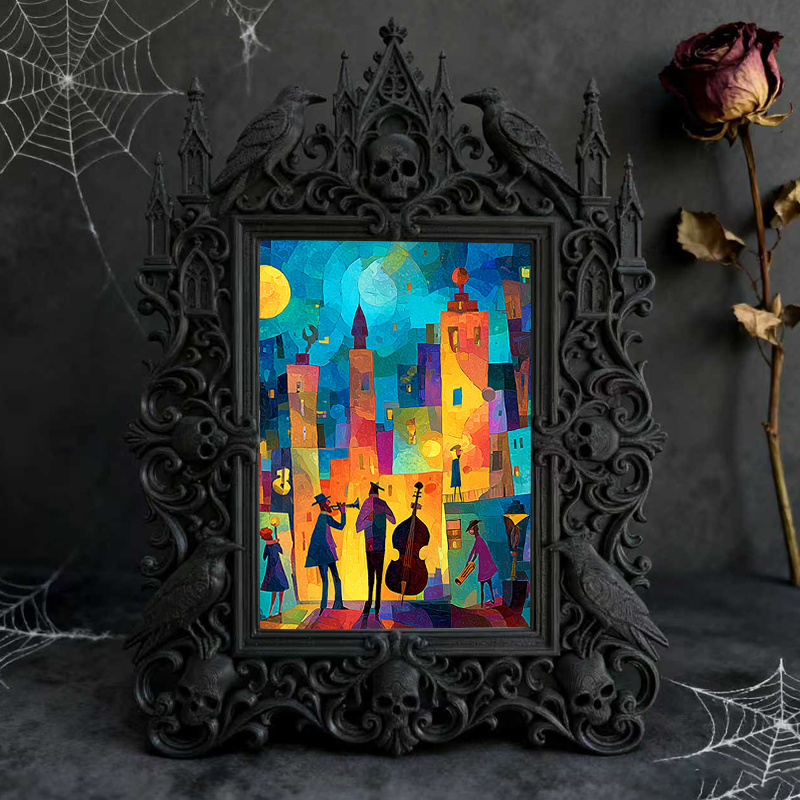 Gothic Dark Frame | Vampire Bar Shelf Photo Frame, Dual-use, Waterproof Plastic