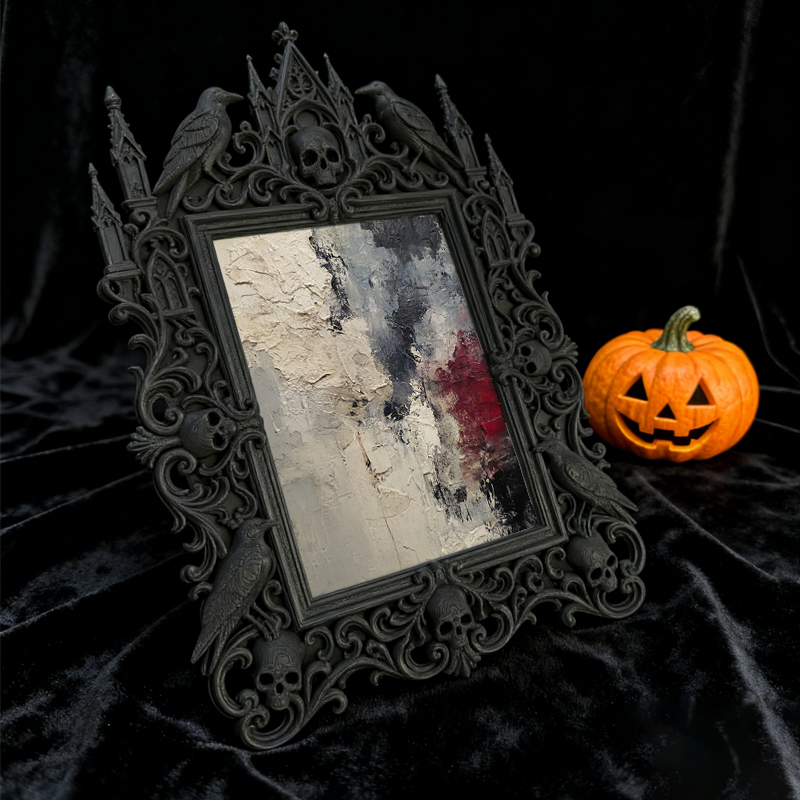 Gothic Dark Frame | Gothic Pub Lounge Decor, Photo Holder, Wall/Tabletop, Waterproof Plastic
