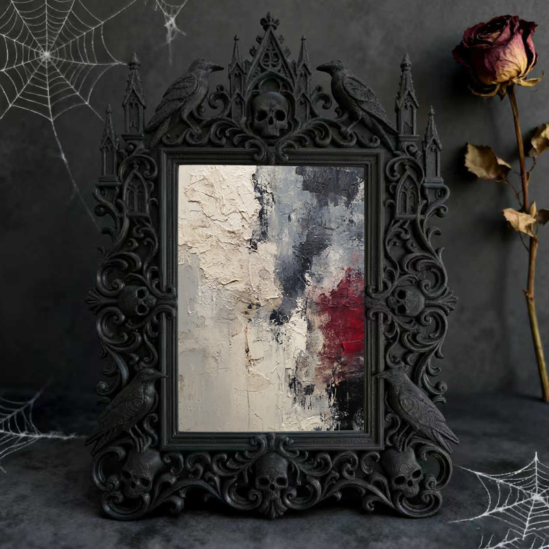 Gothic Dark Frame | Gothic Pub Lounge Decor, Photo Holder, Wall/Tabletop, Waterproof Plastic