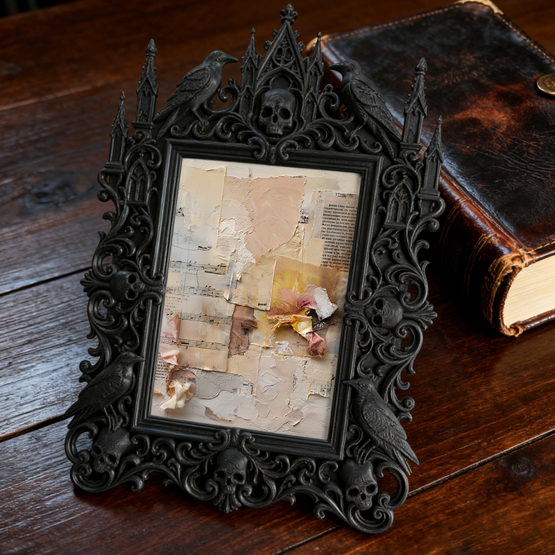 Gothic Dark Frame | Cocktail Bar Booth Photo Prop, Waterproof Plastic Frame