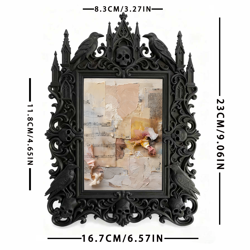 Gothic Dark Frame | Cocktail Bar Booth Photo Prop, Waterproof Plastic Frame