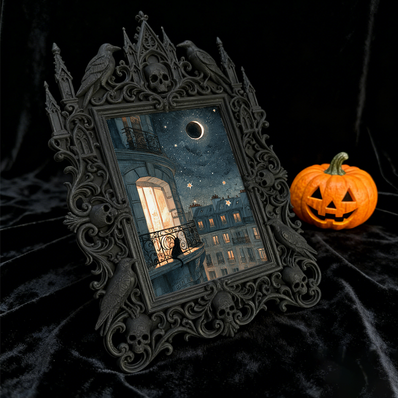 Gothic Dark Frame | Speakeasy Bar Corner Decor, Photo Display, Waterproof Plastic