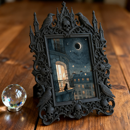 Gothic Dark Frame | Speakeasy Bar Corner Decor, Photo Display, Waterproof Plastic