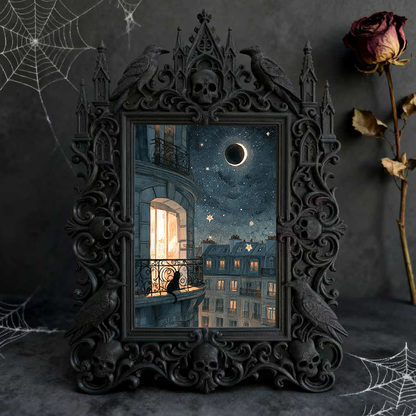 Gothic Dark Frame | Speakeasy Bar Corner Decor, Photo Display, Waterproof Plastic