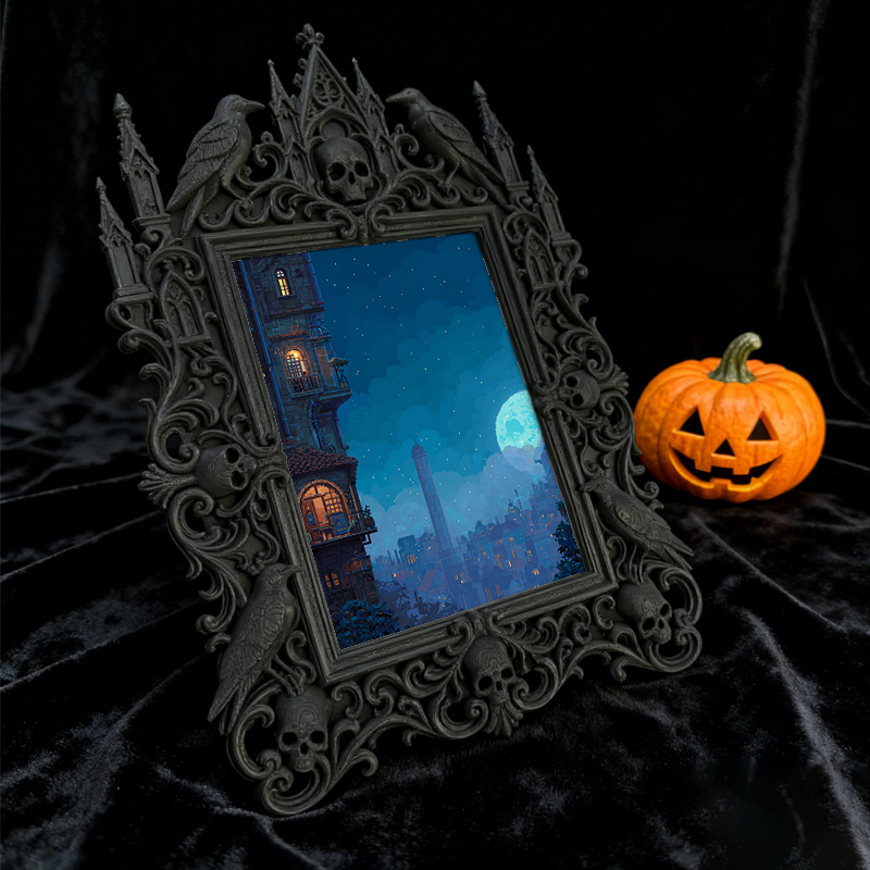 Gothic Dark Frame | Gothic Bar Wall Art, Photo Frame, Waterproof Plastic