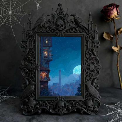 Gothic Dark Frame | Gothic Bar Wall Art, Photo Frame, Waterproof Plastic