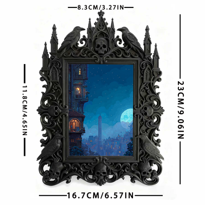 Gothic Dark Frame | Gothic Bar Wall Art, Photo Frame, Waterproof Plastic