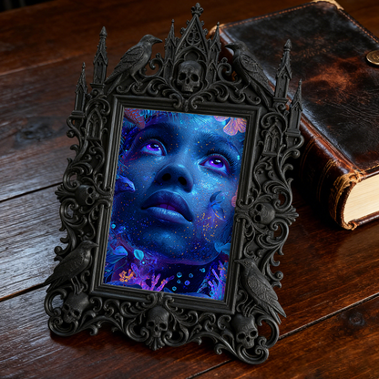 Gothic Dark Frame | Vampire Pub Table Photo Frame, Dual-use, Waterproof Plastic