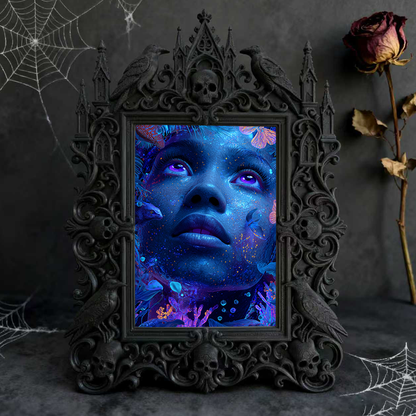 Gothic Dark Frame | Vampire Pub Table Photo Frame, Dual-use, Waterproof Plastic