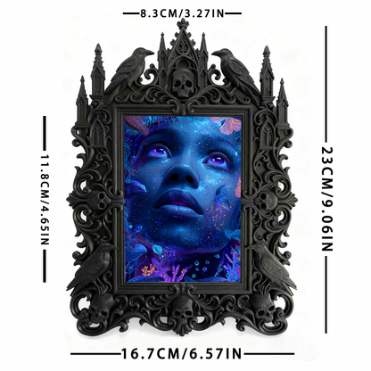 Gothic Dark Frame | Vampire Pub Table Photo Frame, Dual-use, Waterproof Plastic