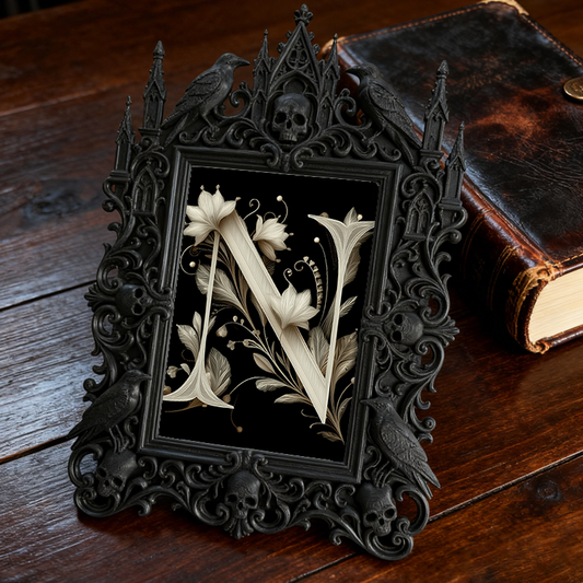Gothic Dark Frame | Dark Lounge Corner Decor, Photo Prop, Wall/Tabletop, Waterproof Plastic