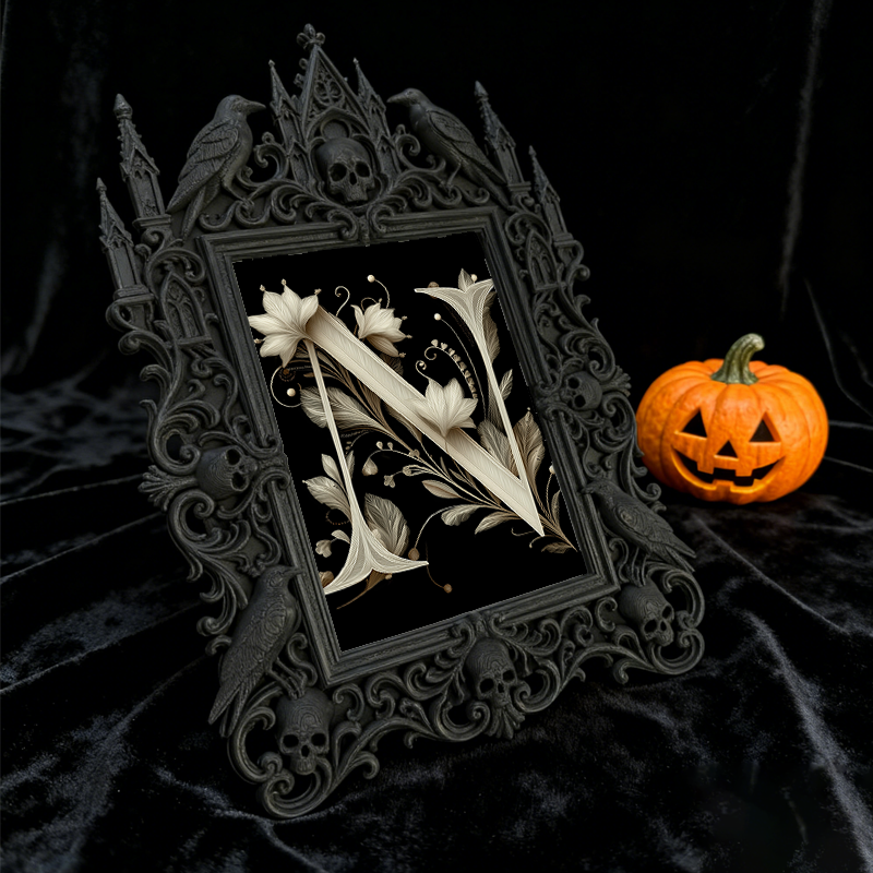 Gothic Dark Frame | Dark Lounge Corner Decor, Photo Prop, Wall/Tabletop, Waterproof Plastic