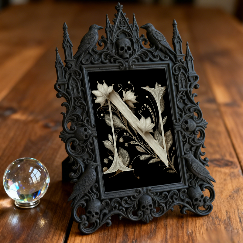 Gothic Dark Frame | Dark Lounge Corner Decor, Photo Prop, Wall/Tabletop, Waterproof Plastic