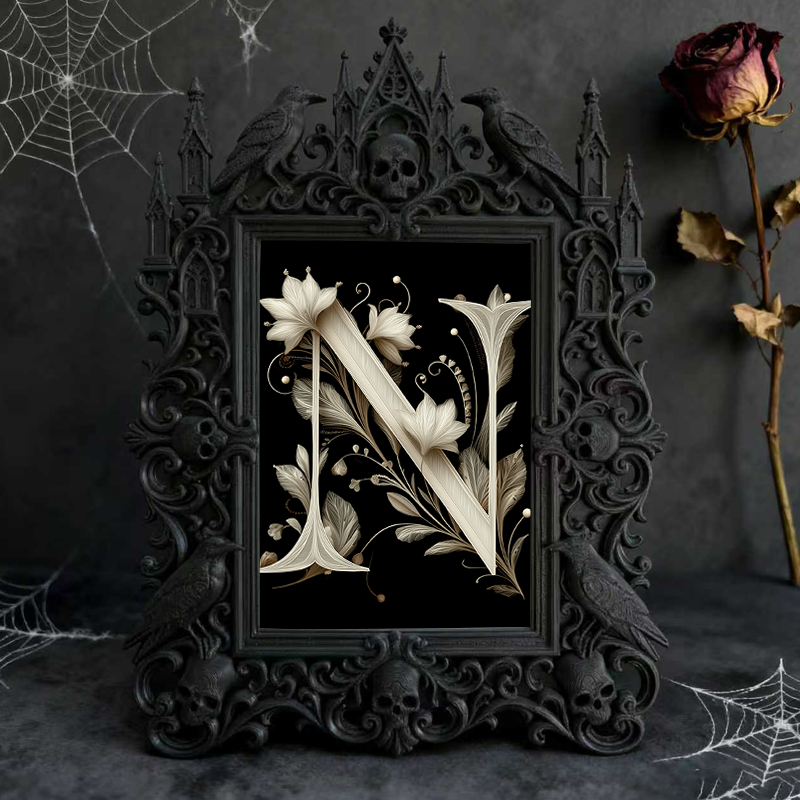 Gothic Dark Frame | Dark Lounge Corner Decor, Photo Prop, Wall/Tabletop, Waterproof Plastic