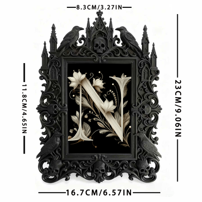 Gothic Dark Frame | Dark Lounge Corner Decor, Photo Prop, Wall/Tabletop, Waterproof Plastic