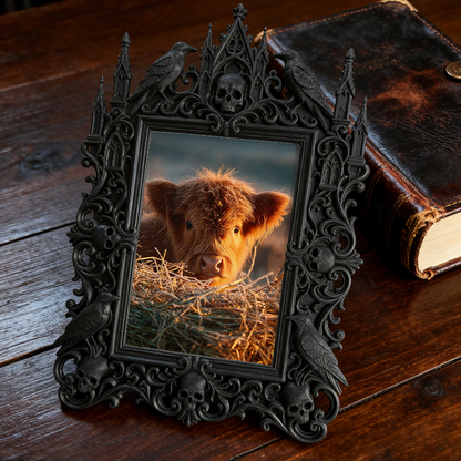 Gothic Dark Frame | Punk Lounge Bar Corner Decor, Photo Ornament, Waterproof Plastic