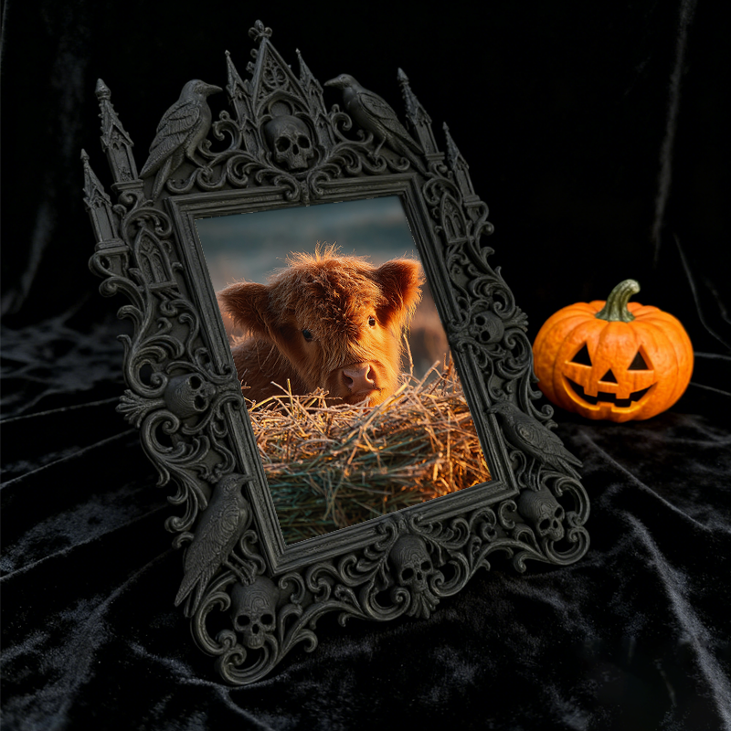 Gothic Dark Frame | Punk Lounge Bar Corner Decor, Photo Ornament, Waterproof Plastic