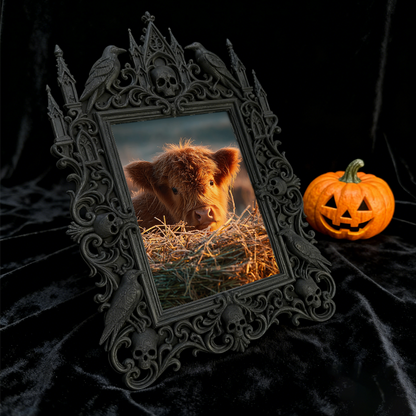 Gothic Dark Frame | Punk Lounge Bar Corner Decor, Photo Ornament, Waterproof Plastic