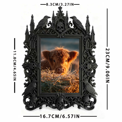 Gothic Dark Frame | Punk Lounge Bar Corner Decor, Photo Ornament, Waterproof Plastic