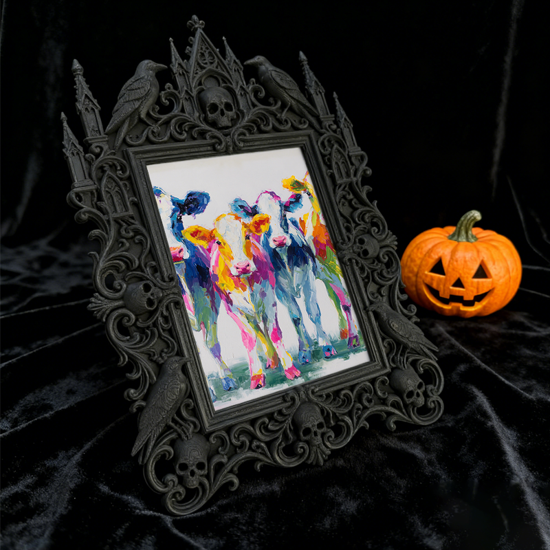 Gothic Dark Frame | Speakeasy Pub Photo Frame, Wall/Tabletop, Waterproof Plastic