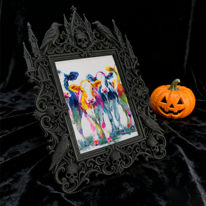 Gothic Dark Frame | Speakeasy Pub Photo Frame, Wall/Tabletop, Waterproof Plastic