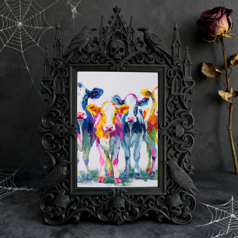 Gothic Dark Frame | Speakeasy Pub Photo Frame, Wall/Tabletop, Waterproof Plastic