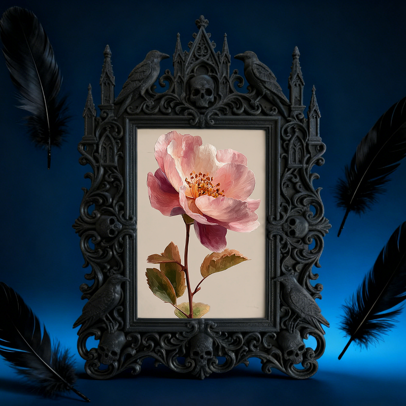 Gothic Dark Frame | Gothic Bar Waiting Area Photo Prop, Dual-use, Waterproof Plastic