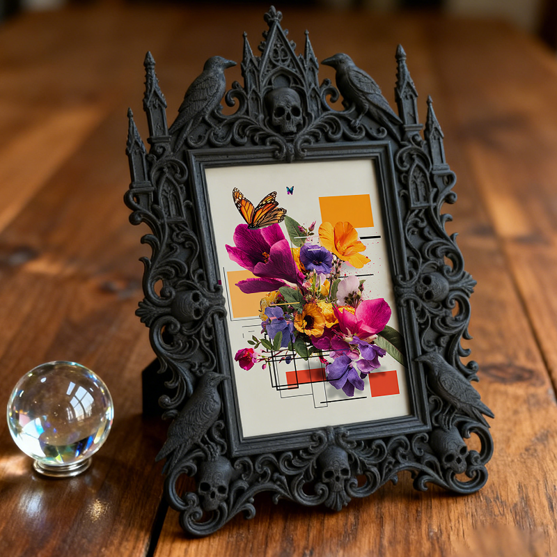 Gothic Dark Frame | Bar Wall Edge Decor, Photo Frame, Waterproof Plastic