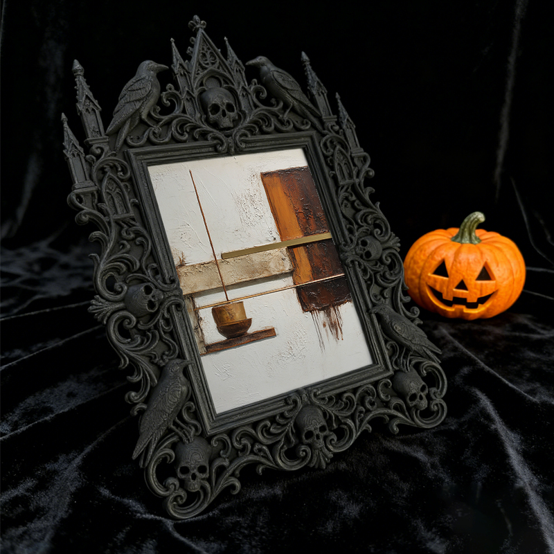 Gothic Dark Frame | Study Room Bookcase Decor, Photo Holder, Wall-mountable/Desktop